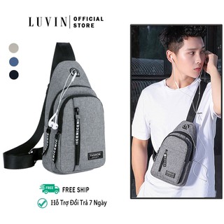 Túi Đeo Chéo Nam Vải Canvas LUVIN Thời Trang Hàn Quốc, Túi Chéo Nam Du Lịch, Đi Làm Tiện Dụng