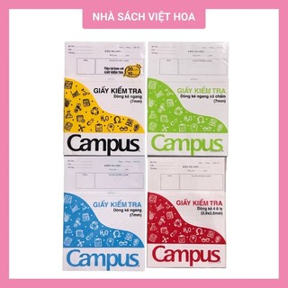 1 tập giấy kiểm tra dòng kẻ 4 ô ly Campus