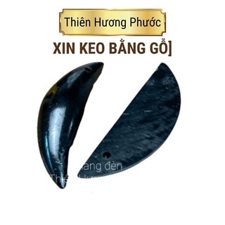 Keo xin xăm gỗ sơn đen âm dương phong thủy
