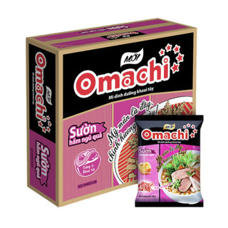 Mì Khoai Tây Omachi Sườn Hầm Ngũ Quả Thùng 30 Gói x 80g/gói