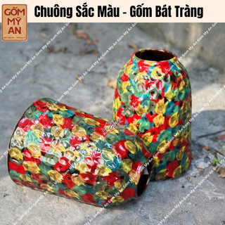Lọ Hoa Bình Hoa Bình Gốm Dáng Chuông Sắc màu H28cm Cắm Hoa Siêu Đẹp Siêu Sang Lọ Hoa Bát Tràng - Gốm Mỹ An Bát Tràng