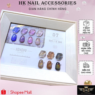 Set mắt mèo kim cương cầu vồng hk nail accessories cao cấp