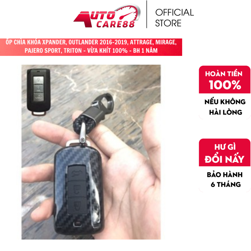 Ốp chìa khóa Xpander, Outlander 2016-2019, Attrage, Mirage, Pajero sport, Triton