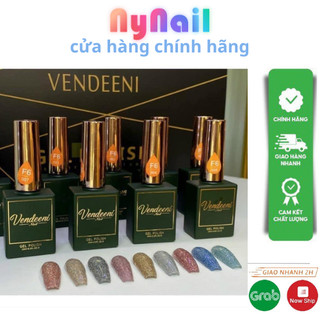 Sơn gel nhũ Flash , gel flash Vendeeni siêu sáng , set 9 chai “tặng khung + móng “