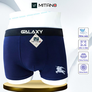 Combo 4 quần sịp đùi nam Boxer logo 6D, Sịp nam thun lạnh co dãn mềm mịn thoáng mát