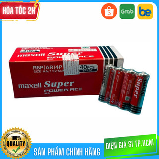 Hộp 40 viên pin AA Maxell Super Power Ace Red 1.5V - Hàng chính hãng