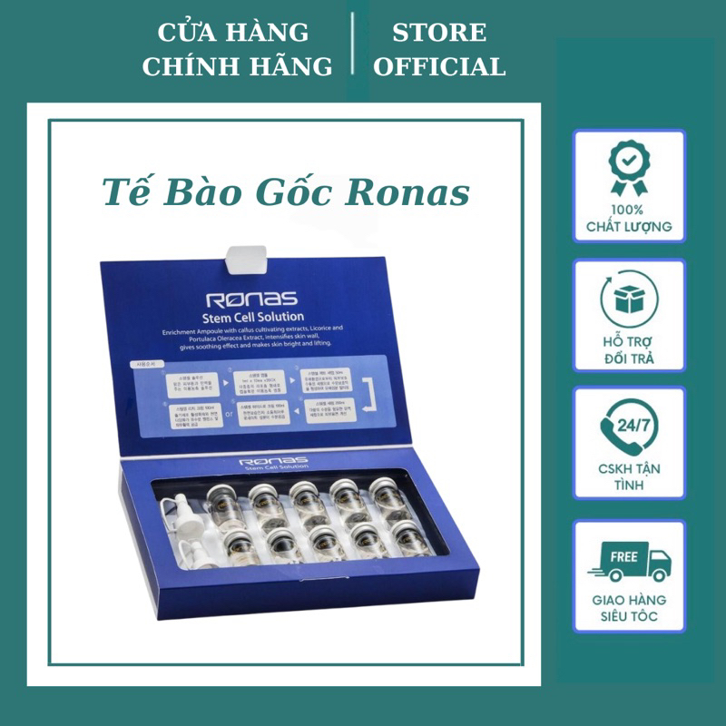 Tế Bào Gốc Ronas Stem Cell Solution Hộp 10 Chai Ronas