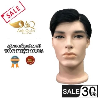 Tóc giả nam, Tóc giả mái hói nam Shop Tóc Anh Quân làm bằng tóc thật bền đẹp, vô cùng chắc chắn và tự nhiên
