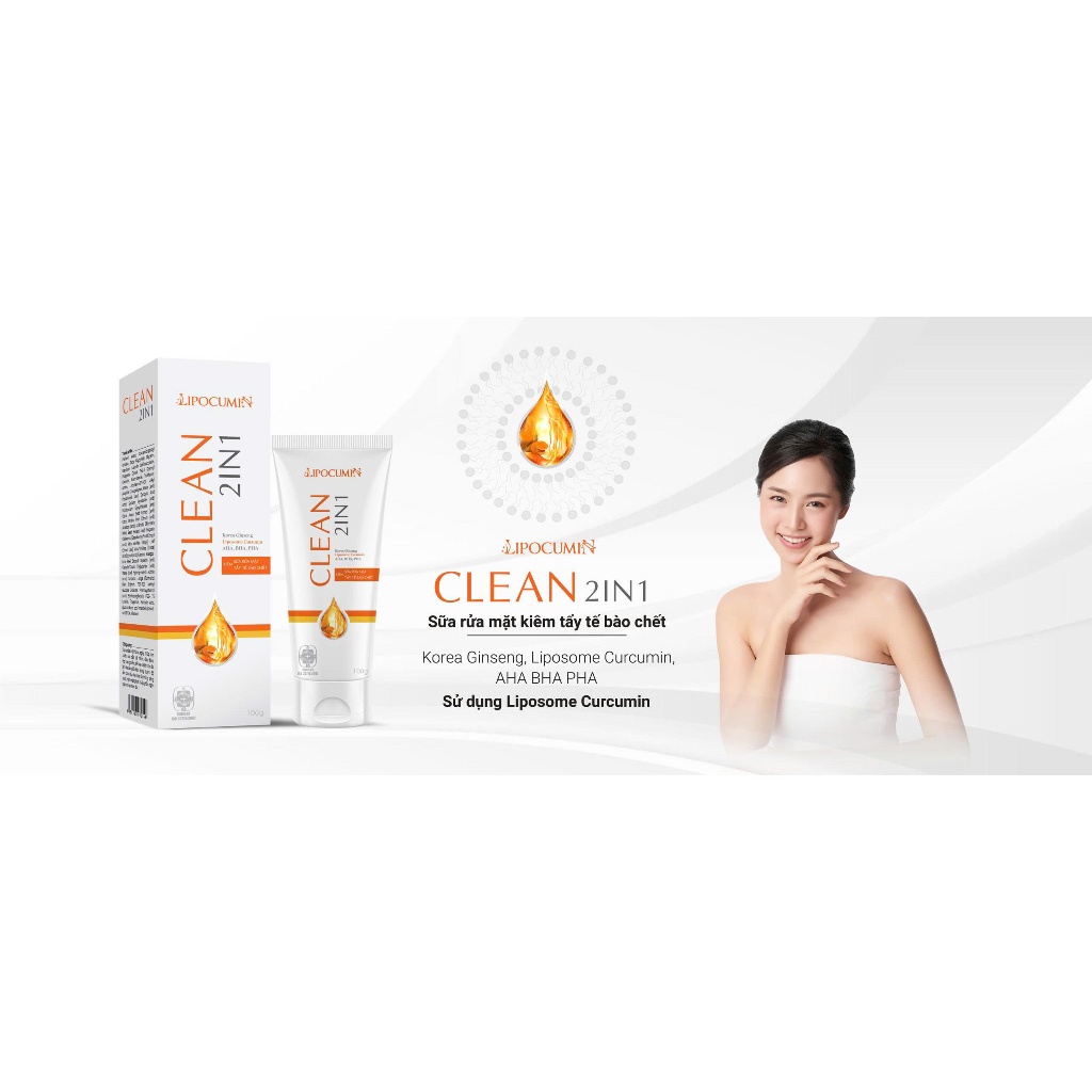 Combo 02 kem chấm mụn, mờ thâm sẹo LIPOCUMIN + Sữa rửa mặt LIPOCUMIN CLEAN 2 IN 1. Giảm mụn sưng viêm nhanh sau 3-5 ngày