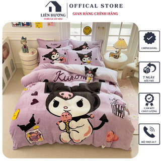 Bộ chăn ga gối nỉ nhung, set chăn ga nỉ nhung 3d, bộ chăn ga nỉ nhung 4 món, drap giường đủ kích thước bọc đệm