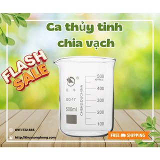 Ca đong thủy tinh 1l chia vạch - ca thủy tinh chịu nhiệt 1000ml