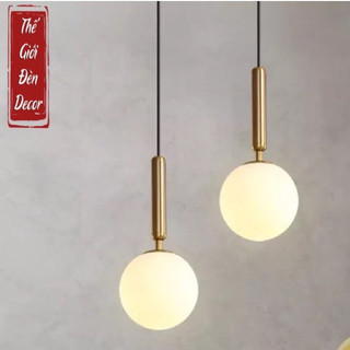 Đèn thả trần phòng ngủ Bắc Âu T016 , đèn decor quả cầu thả dây 2m trang trí