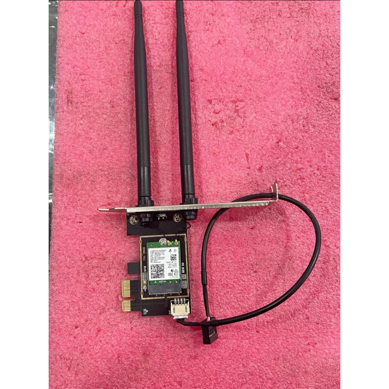 Bộ PCIe wifi 6 intel AX200 lắp cho PC. Băng tần 5Ghz & 2.4Ghz, tốc độ 2.4Gbps, bluetooth 5.2