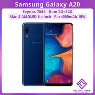 Điện thoại Samsung Galaxy A20 màn SuperAMOLED 6.4 inch - Exynos 7884 dùng 2 Sim