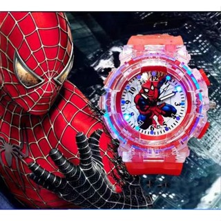 Hoạt Hình Đồng Hồ Đeo Tay Có Đèn led Hình Spiderman / Kurome  Nhiều Màu Sắc Cho Bé
