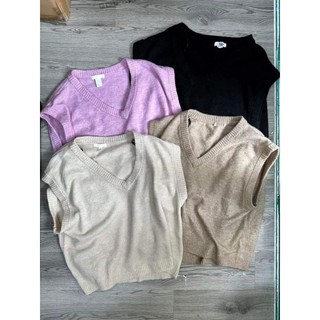[virusplussize]áo gile HM oversize unisex hàng xuất bigsize