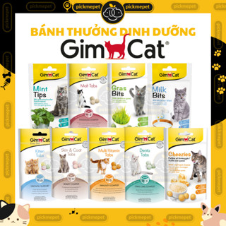   Gói 40g  Viên Snack Gimcat Tabs Tab Multi Vitamin Cỏ Mèo Phô Mai Dưỡng Da Lông Răng Miệng 