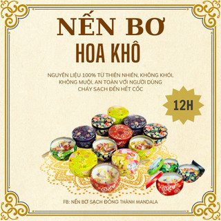 Nến bơ hoa tươi khử mùi, thơm phòng cháy sạch không khói, lưu hương lâu