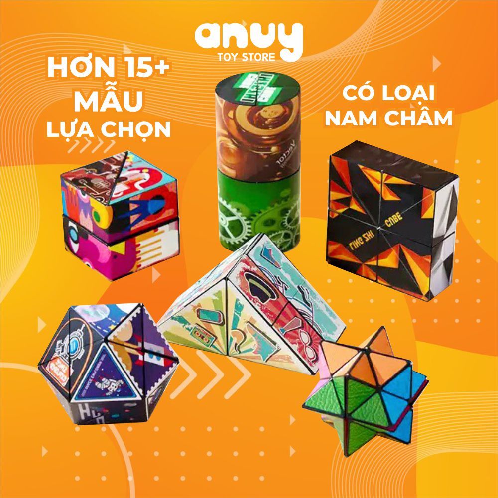 Rubik 3d ma thuật Magic Cube vô cực, rubik hình học nhiều hình dán đẹp mắt