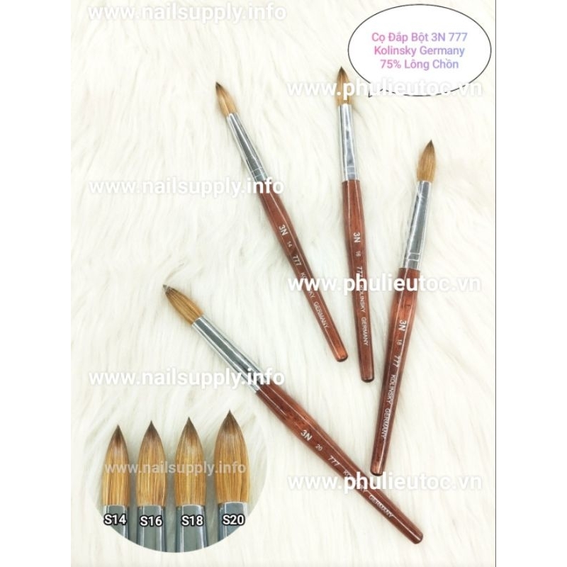 Cọ Đắp Bột 75% Lông Chồn 3N 777, Cọ Đắp Bột 777