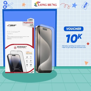 Dán màn hình cường lực Full viền chống vân tay Zeelot dành cho iPhone 15 Pro Max/15 Pro/15 Plus/15/14/13/12/11