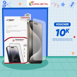 Dán màn hình cường lực Full viền Zeelot dành cho iPhone 15 Pro Max/15 Pro/15 Plus/15/14/13/12/11 - Hàng chính hãng