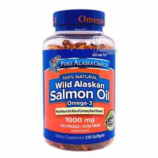 Dầu cá Pure Alaska Omega-3 Wild Alaskan Salmon Oil 210 viên - Nhập Mỹ
