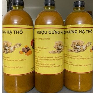 1L CỐT RƯỢU GỪNG NGHỆ HẠT GẤC HẠ THỔ - CỐT ĐẬM  ĐẶC CHO BÀ BẦU MẸ SAU SINH