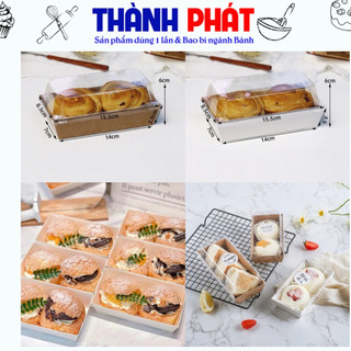 100 Hộp giấy chữ nhật E1685 đựng bánh ngọt - bánh mochi - Hộp 1685