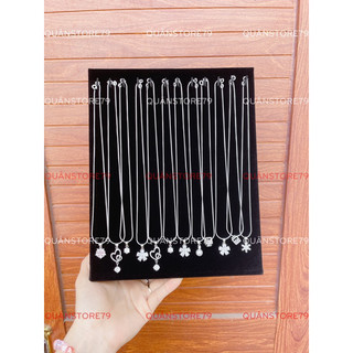 Giá treo dây chuyền đẹp nhung màu đen nhìu mẫu đẹp trang trí cho shop Quânstore79