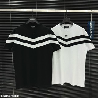 Áo Phông Nam Dê Gờ Đính Logo Phối Dải Ngang Siêu Đep - Áo Thun Dê Gờ Đính Logo Chất Cotton Cao Cấp Dành Cho Các Boy Phố