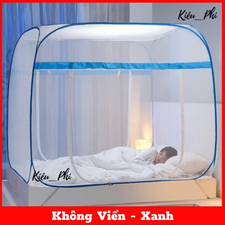 Màn chụp tự bung người lớn đỉnh vuông, Mùng chụp tự bung ngủ xếp thông minh cao cấp gấp gọn tiện dụng