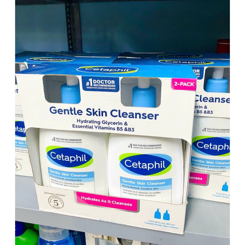 Sữa rửa mặt làm sạch dịu nhẹ Cetaphil Gentle Skin Cleanser 591ml [1 set 2 chai]