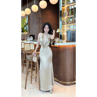 Đầm Yếm Lụa Dài Khoen Phụ Kiện Thiết Kế By Thaobibi