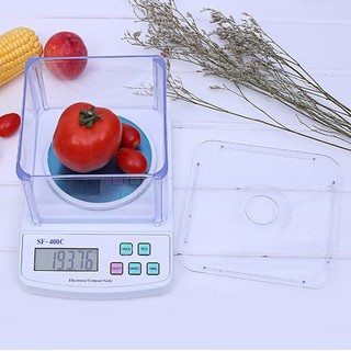 Cân tiểu ly để bàn 500g x 0.01g SF-400C,chính xác tới 1% gram, tặng kèm hộp chắn gió