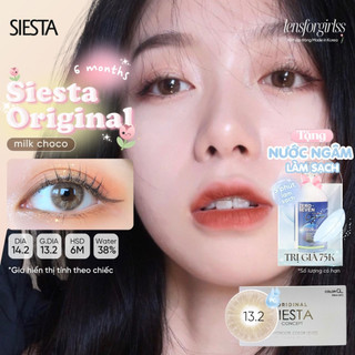 Kính áp tròng sz GIÃN TRÒNG ẨM CAO nâu choco SIESTA MILK CHOCO chính hãng SIESTA | LENS CẬN | LENSFORGIRLSS