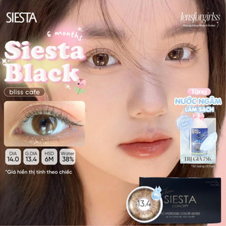 Kính áp tròng sz GIÃN TRÒNG ẨM CAO nâu trong SIESTA BLISS CAFE chính hãng SIESTA | LENS CẬN | LENSFORGIRLSS