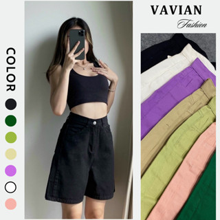 Quần short kaki nữ, quần lửng nữ thiết kế ống rộng lưng cạp cao, quần sooc ngố nữ nhiều màu sắc cá tính