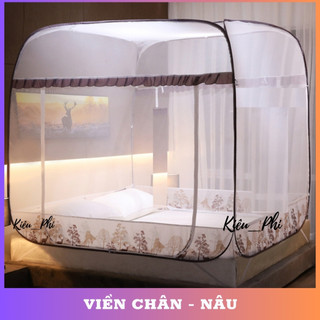 Mùng chụp tự bung khung gấp gọn thông minh cao cấp - Màn chụp tự bung người lớn 1m2, 1m6, 1m8 2m2 đỉnh vuông