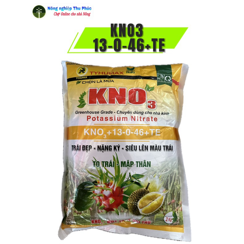 Phân Bón Vi Lượng Kali Nitrate KNO3: 13-0-46 Siêu Đậm Đặc (Gói 2kg)
