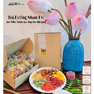 Trà dưỡng nhan thảo mộc, an thần, thanh nhiệt MỘC SHOP mix các loại trà ( hộp 30 gói) đẹp da, giảm cân, mát gan, dễ ngủ
