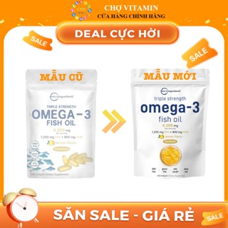 Viên Uống Dầu Cá Micro Ingredients Triple Strength Omega 3 Fish Oil (240 viên) - Chính Hãng Mỹ