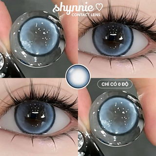 💎[𝗚𝗜𝗔́ 𝟭 𝗖𝗔̣̆𝗣] Lens mắt màu Blue - xanh dương viền mỏng giãn to cỡ thực 14.5MM tone douyin -  SHYNNIE LENS (Lens Huế) 🩵