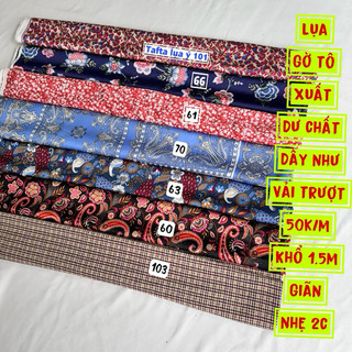 Vải Lụa Hoa Satin - Lụa G-Tô xuất Hàn Quốc 100% Có 15 mẫu- Siêu Đẹp- Óng Ả-Mượt Mịn( Hàng Thu Đông)