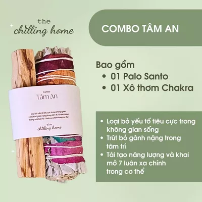 Combo Tâm An (Xô Chakra & Gỗ trắc xanh)