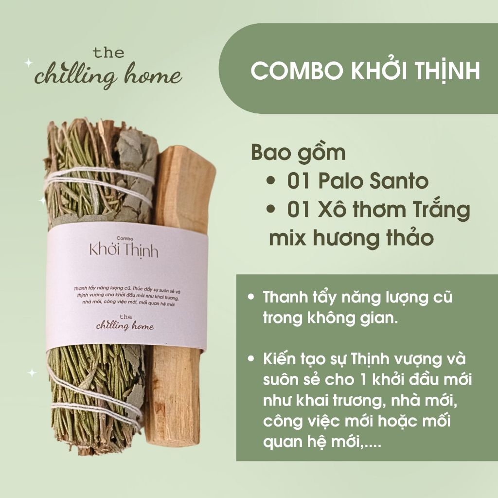 Combo Khởi Thịnh (Xô Hương Thảo & Gỗ Trắc Xanh)