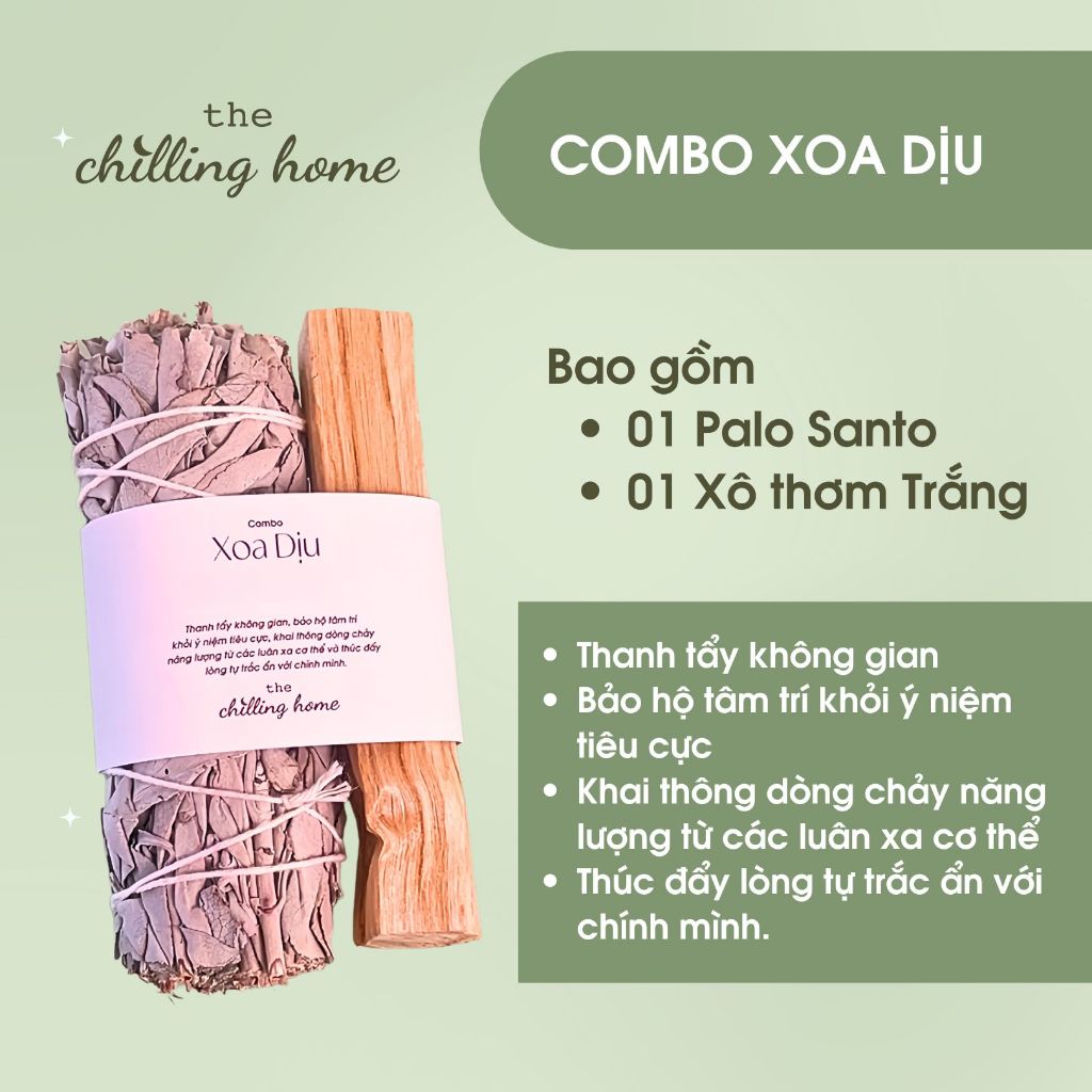 Combo Xoa Dịu (Xô Thơm Trắng & Gỗ Trắc Xanh)