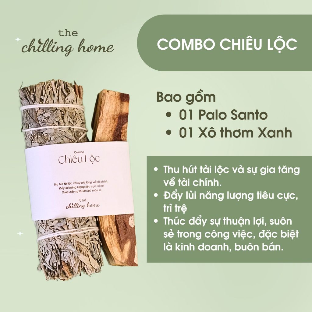 Combo Chiêu Lộc (Xô Thơm Xanh & Gỗ Trắc Xanh)