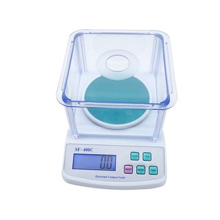 Cân tiểu ly điện tử SF-400C 500g x 0.01g, hàng loại 1 kèm hộp chắn gió