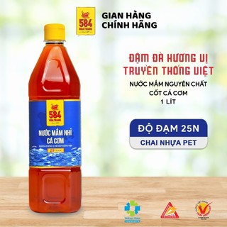 1 Lít Nước mắm Nhỉ Cá cơm - 584 Nha Trang - Loại 25 độ đạm, Date mới nhất